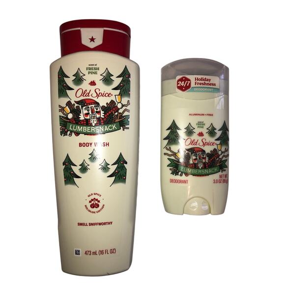 Old Spice Holiday Gift Set Lumberjack Bodywash Deodorant Fresh Pine Christmas - Picture 3 of 3